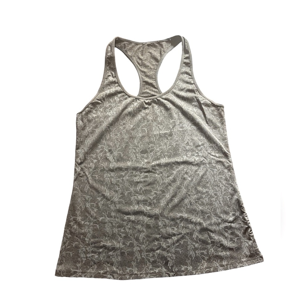 Floral Gray Athletic Yoga Tank Top